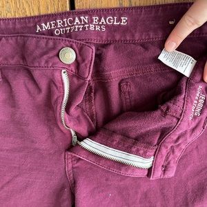 American eagle size 14 maroon super jegging